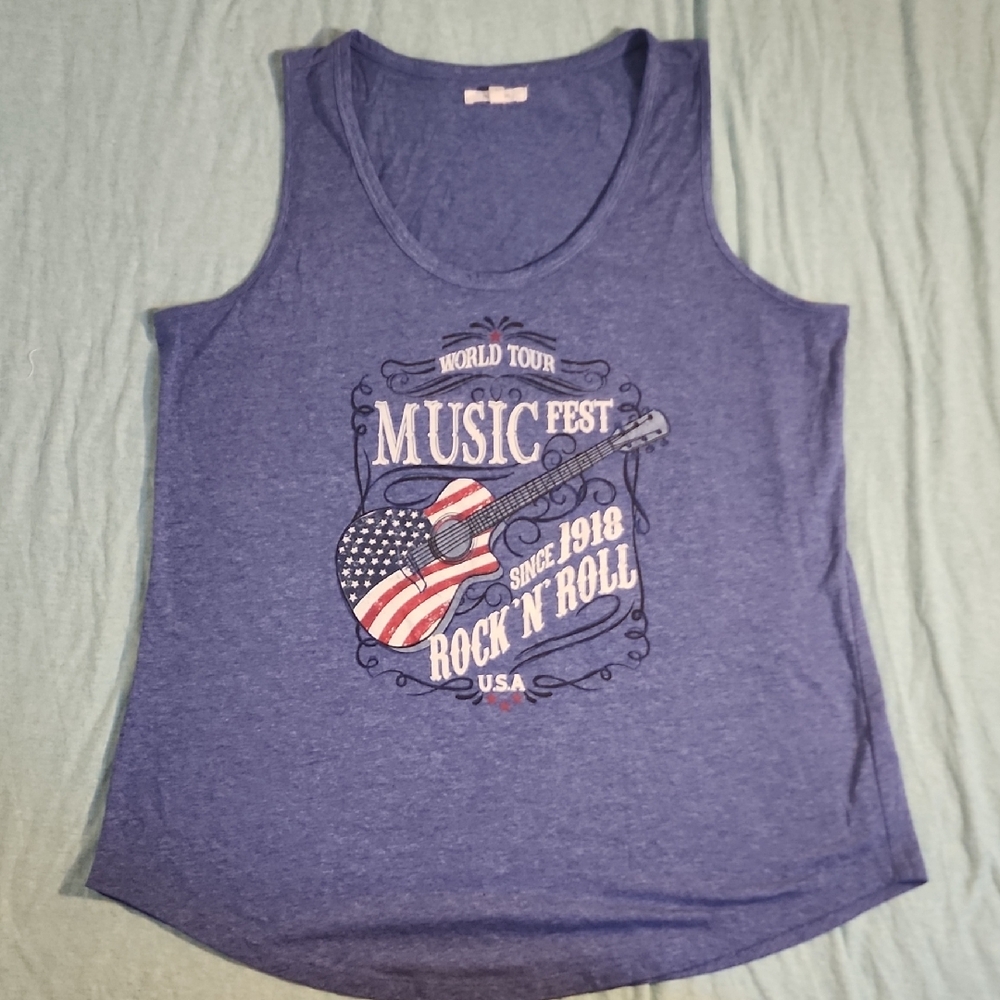 Maurices Blue Music Fest Tank Top